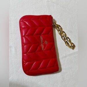 Nanette Lepore Red Quilted Mini Bag with Gold Chain